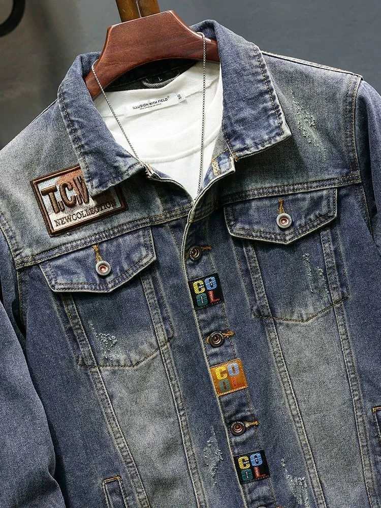 Slim Fit with Embroidery Denim Jackets Man Casual Trendy Original Fast Delvery Cheap Price Stylish Rock Y2k Cowboy Coat for Men M260309