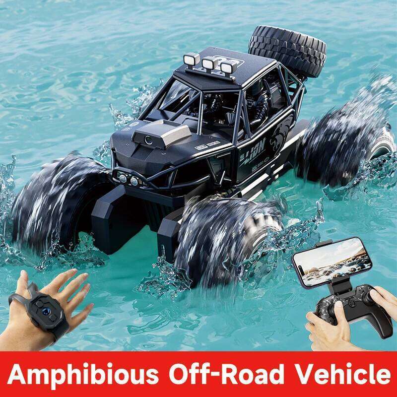 Amphibious 4WD RC Crawler 50Min Run Time IPX7 Waterproof APP and Gesture Control Off Road Drift HD Camera For All Terrain Advent C260306