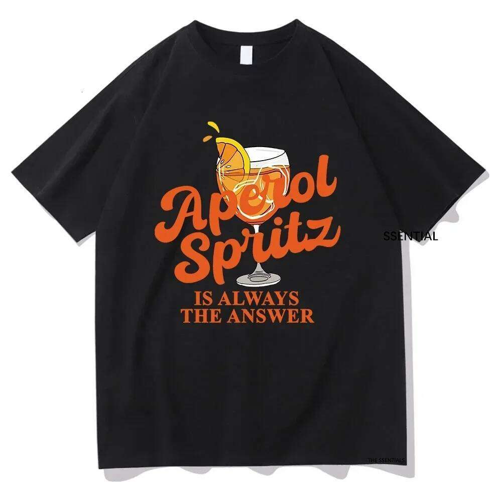 Summer Clothing Harajuku Vintage Tops Streetwear Aperol Spritz Is Always The Answer Tshirt Funny Aesthetic Clothes XJ260306