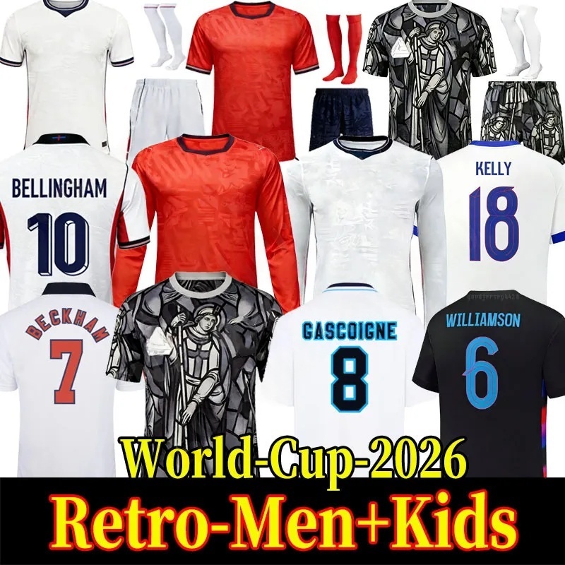 england jersey 26 27 World Cup 2026 Soccer Jerseys retro football tops shirt BELLINGHAM kits BECKHAM KANE SAKA RICE FODEN National Team Kids Kit maillot