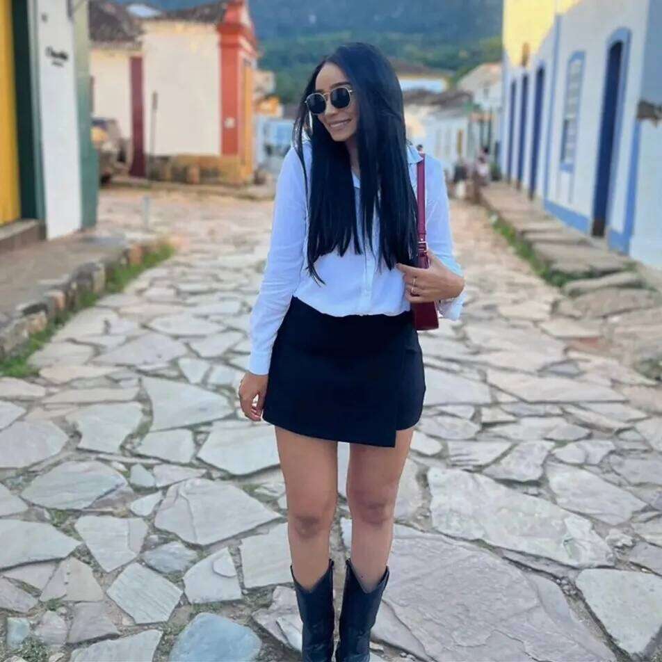 MUJER 2025 Asymmetric Skort for Black High Waist Mini Summer Bermuda Woman Fitness Skirt Shorts Women XJ260309