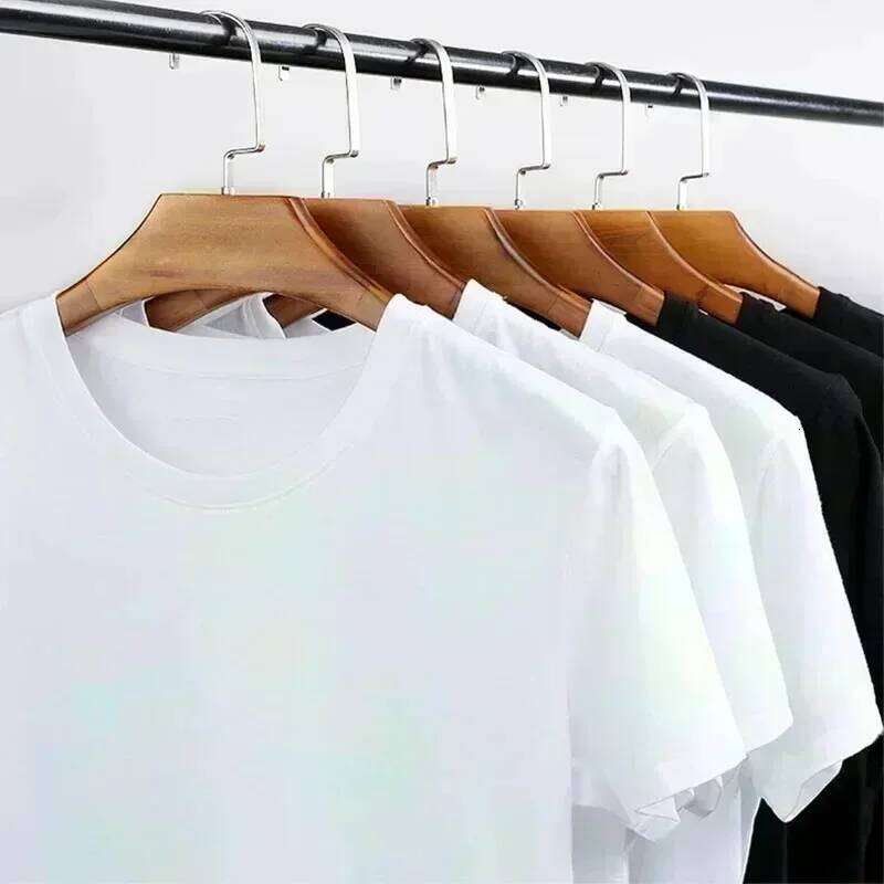Men's Brand Logo Print T-Shirt Cotton Short Sleeve Tee,Streetwear Fashion Top With White Graphic Design Casual Wear