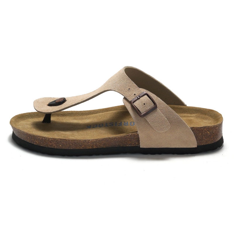 ORFISOCK 2026 Hot Summer Classic Casual Designer Flat Slippers Leather High Quality Breathable Outdoor Beach Shoes Sandals for Men and Women