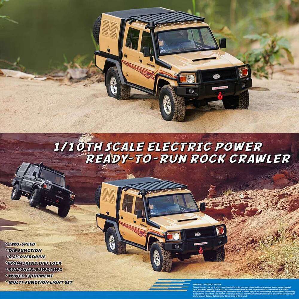1/10 RGT EX86160 LC79 Lano Commander RC Car 4WD Simulation Remote Control Electric Off road Climbing Vehicle Model Gift C260306