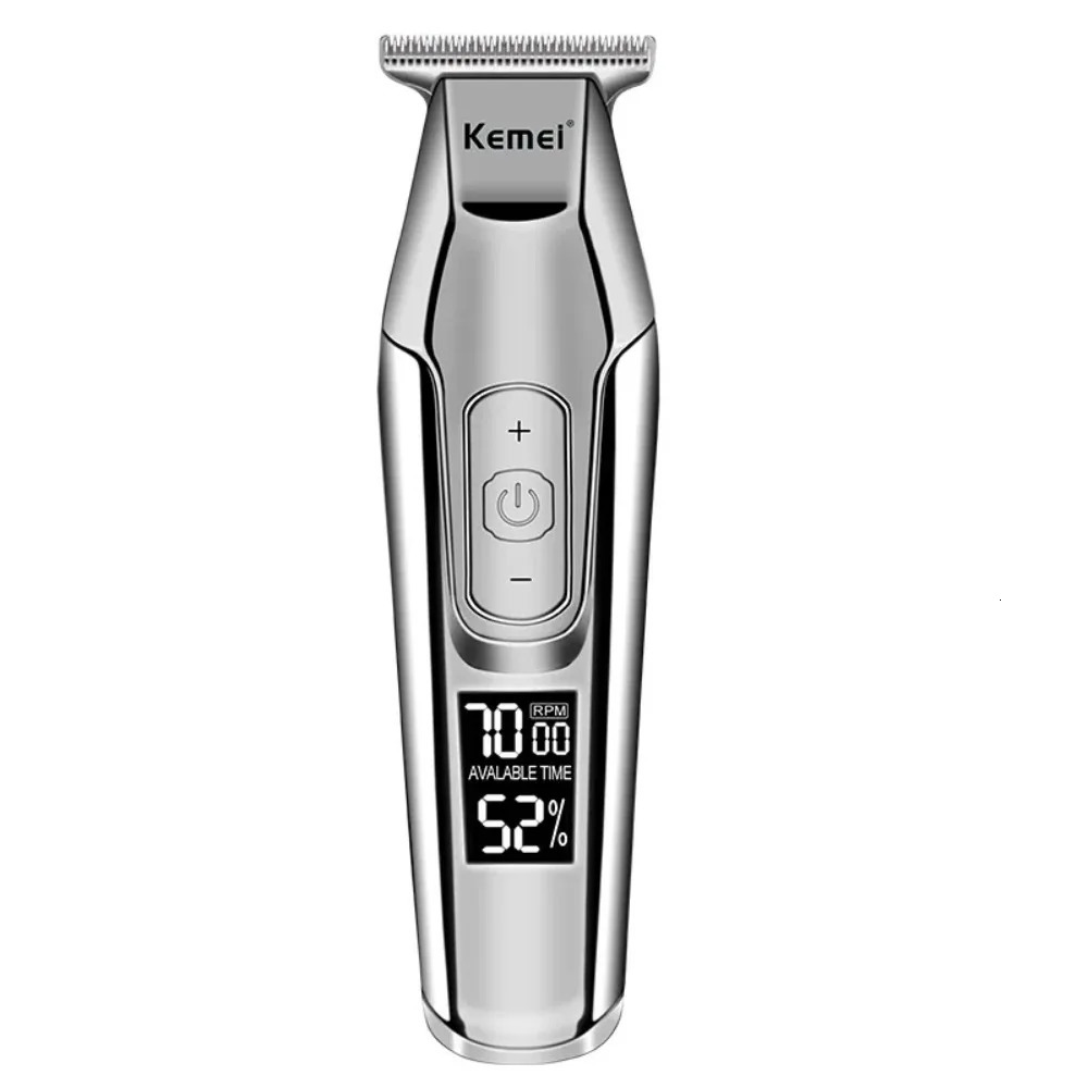 Kemei 5027 Barber Hair Trimmer Zero Gapped Cordless Edge Hair Clipper Close-cutting Machine for Lining Dry Shaving LCD Display 260207 - view 3