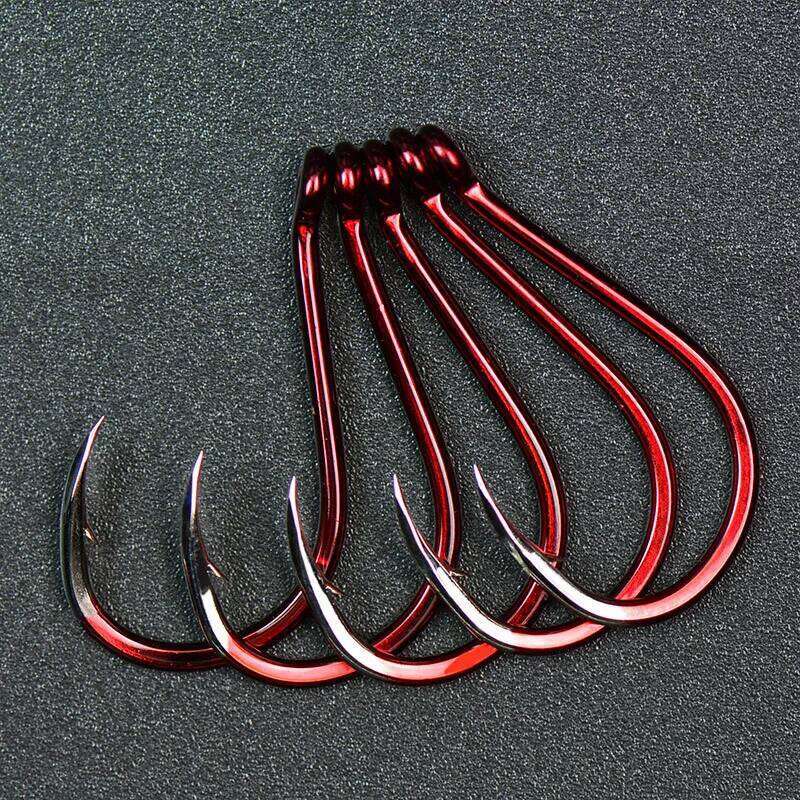 Fishing Barbed Hook Bend Mouth Triangular Fast Attack Super Needle Point Fishhook Black Seabream Bass Japan Hooks 4-8 Piece Pack S260305