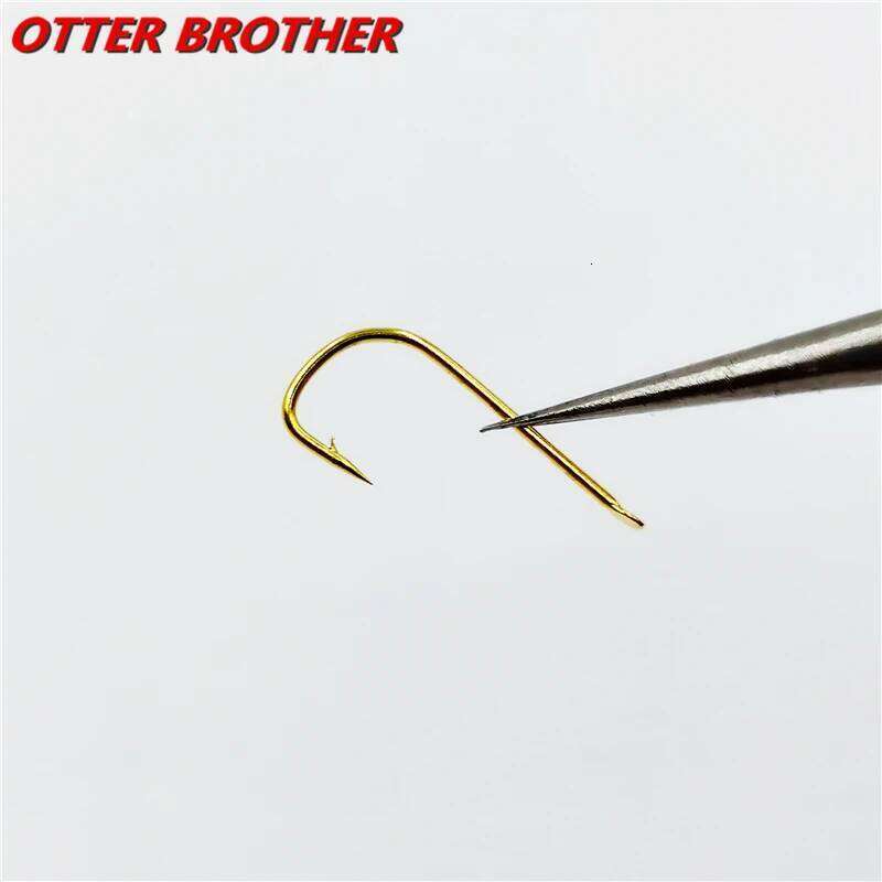 100pcs/lot Barbed Carp Hooks 1#-8# Series High Carbon Steel Gold Red Fishhook Holder Fishing Bait In Fly Worm Set Pesca S260305