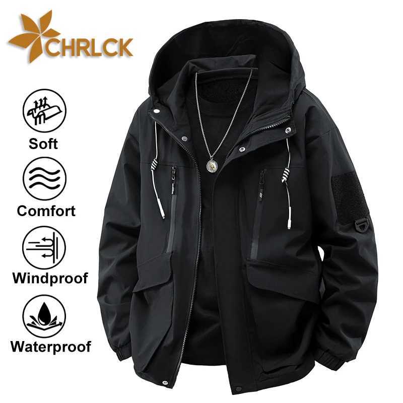 CHRLCK Men Women Hiking Jacket Waterproof Windproof Windbreaker Outdoor Camping Trekking Fishing Jacket Fashion Coats Unisex M260309