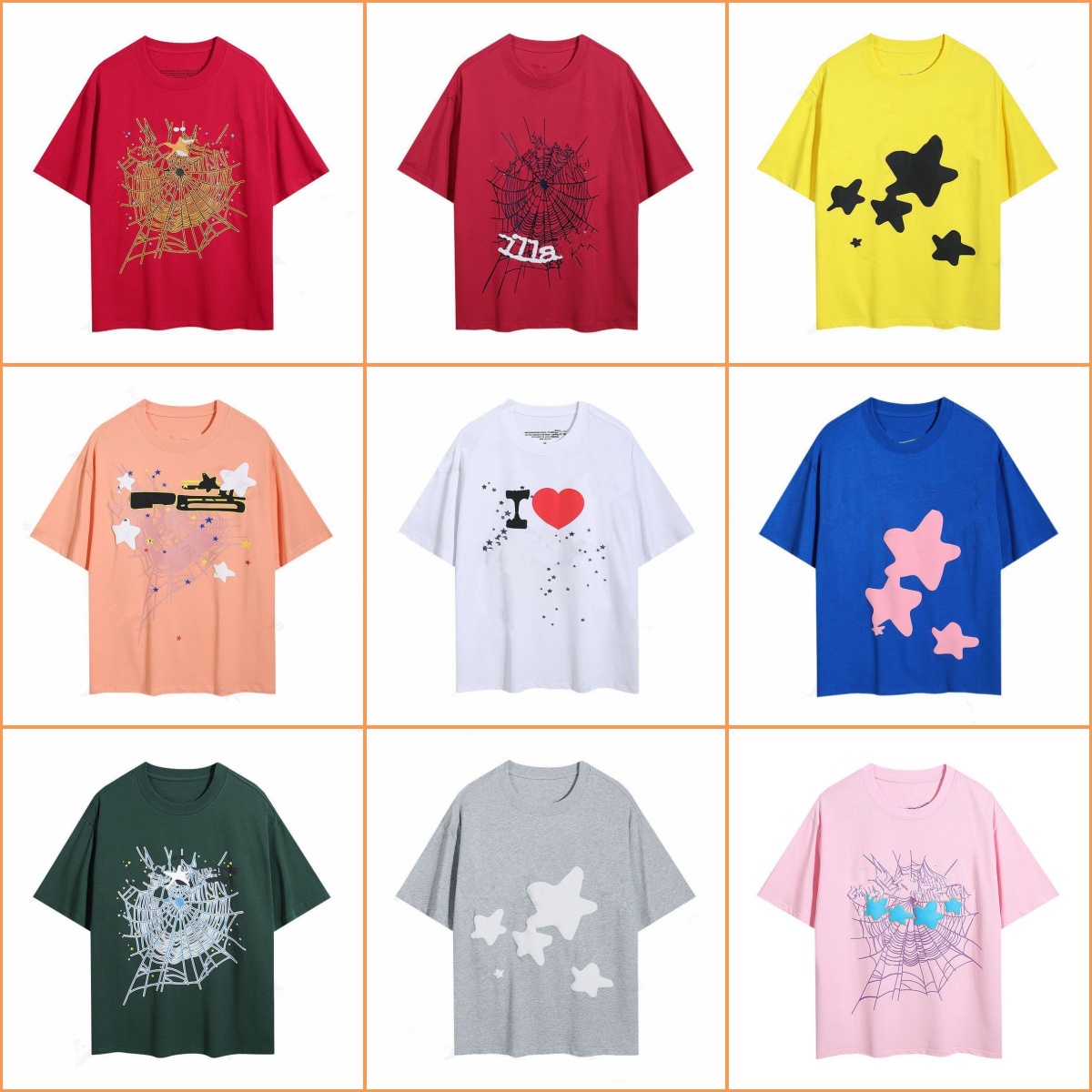 Men's Retro Loose T-shirts Designer Hip Hop Gothic Singers Short Sleeve Tshirts Fashion Sport Short Sleeve Tops