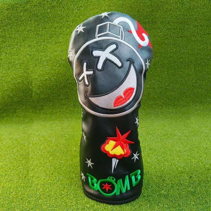 Golf cover, durable protective cover with smile pattern design, accessories, better protecting the golf club 26W0309