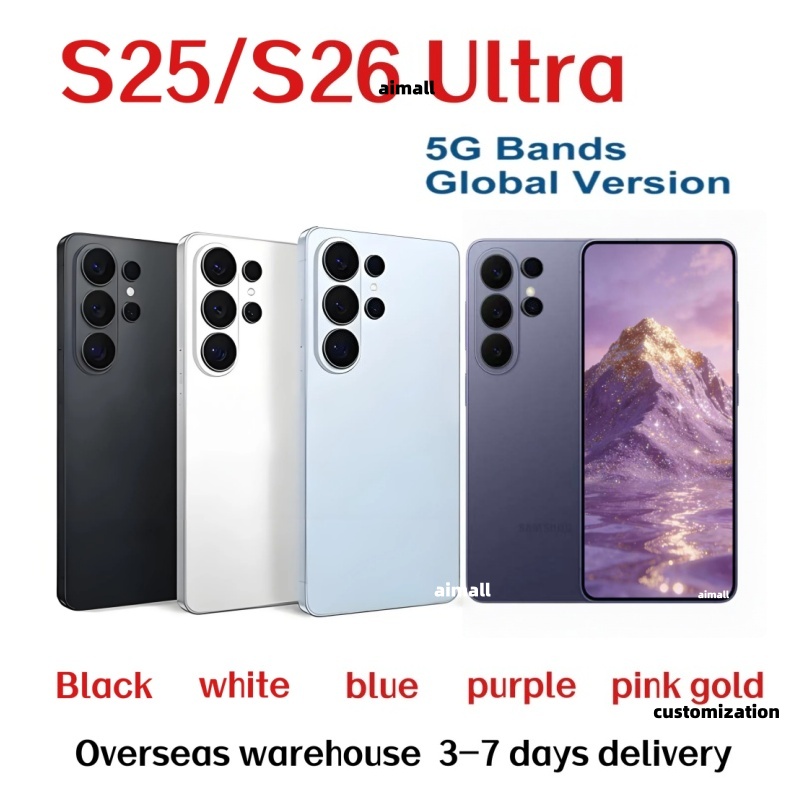 6.8 inchs S26 5G Ultra Cell Phones Unlock Touch Screen Mobile Phone Androids s25 Smartphone Camera Telephone HD Display Face Recognition 1TB Local Warehouse