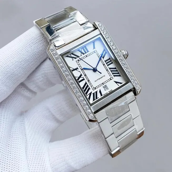 U1 Top-grade 3AAA Men Women Diamond Bezel Watches hot New Tank Series Top Fashion Casual 32mm 27mm 24mm Real Leather Quartz Montres De Ultra Thin Lady