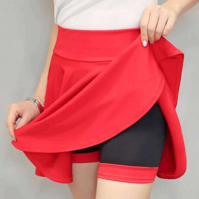 Women's Basic Summer Shorts Fashion Versatile School Pleated Casual Mini Skater Plus Size 4XL Fluffy Flared Skirt XJ260309