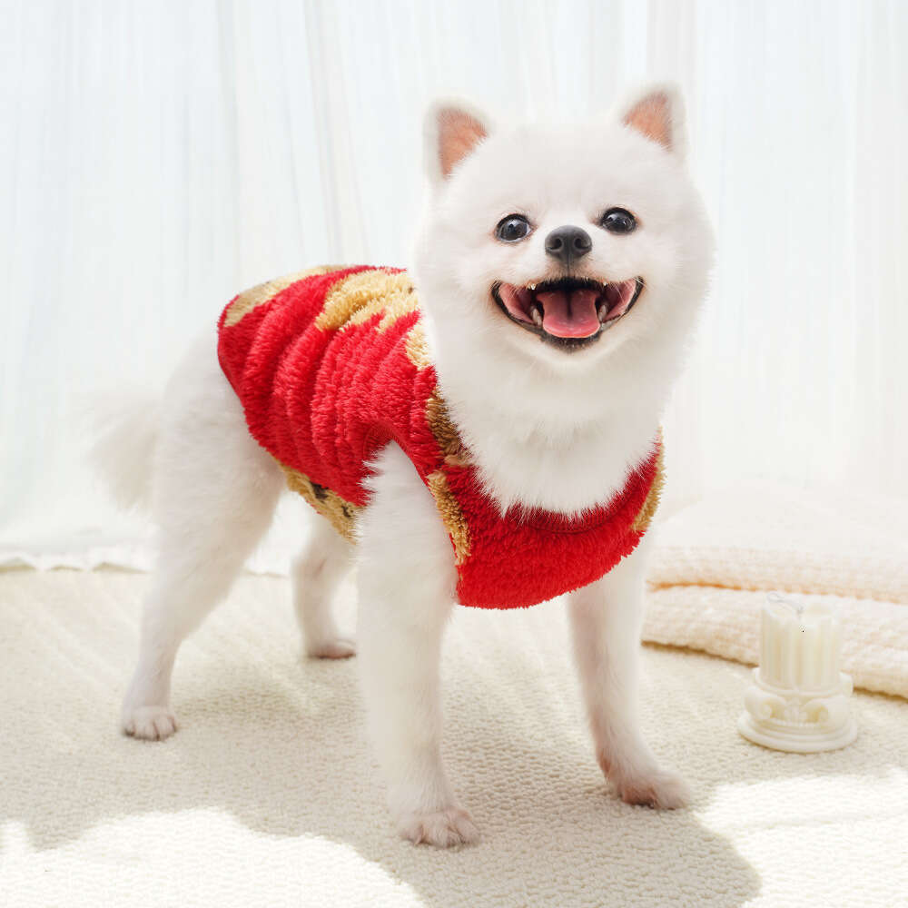 Famous brand New Cross Border Pet Large Universal Autumn Winter Plush Warm Dog Clothes Cat Supplies Manufacturer pupakaIK