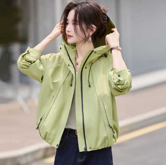 Short style windbreaker coat for women, new spring-autumn style women's clothing, elegant style, petite size, best-selling casual top coat H26030