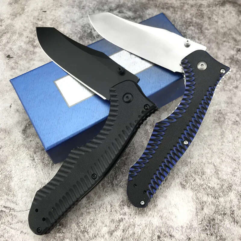 High Quality Outdoors 810 Osborne Contego Plain Edge Folding pocket knife Knife CNC D2 Steel Blade G10 Handle Tactical Hunting Camping Pocket KNIVES B
