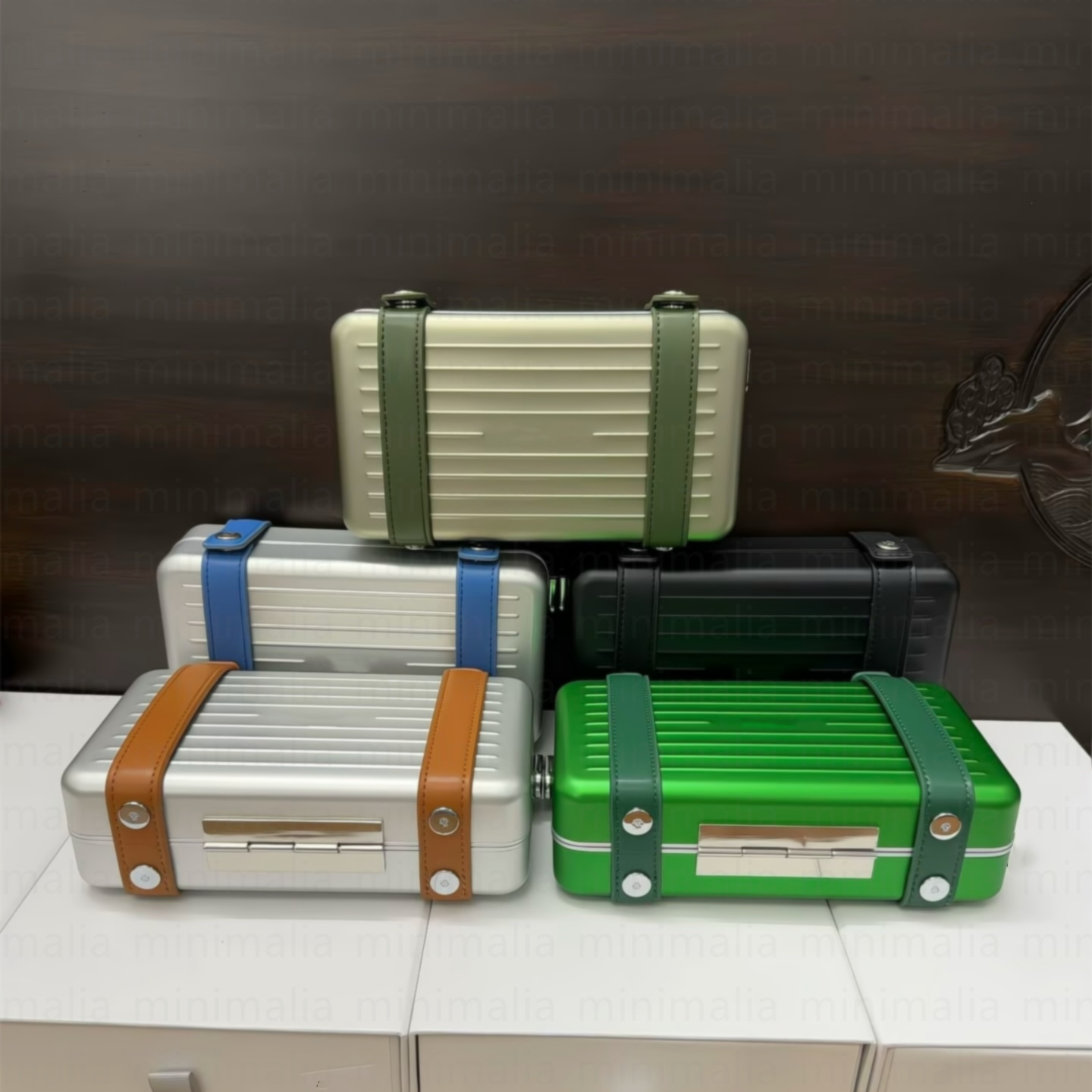 NEW aluminum Designer fashion shoulder bag, crossbody bag, mini makeup luxury handbag