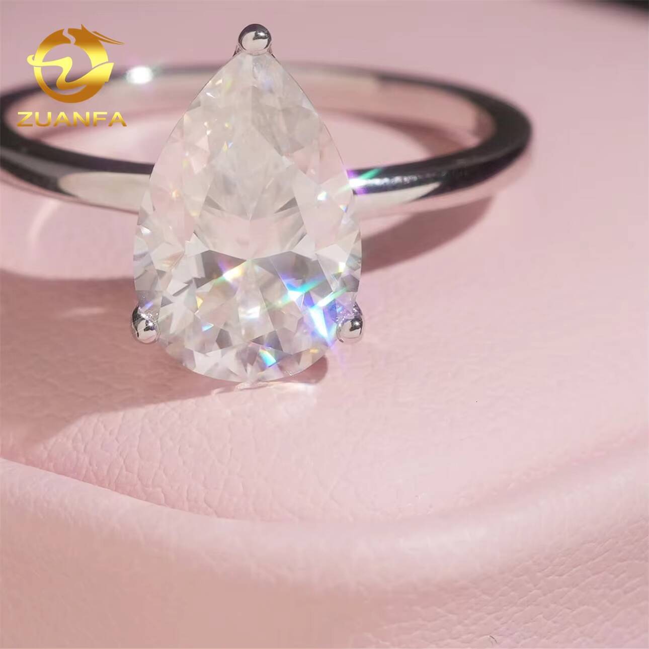 Fine Jewelry Custom GRA Certificated VVS Moissanite Sterling Silver 925 Luxury Wedding Ring Engagement Ring Moissanite for Women