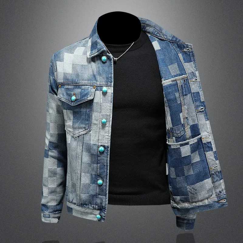 Mens Casual Cotton Denim Jacket 2026 Spring Autumn Youth Streetwear Retro Blue Color Jeans Cowboy Top Coat M260309