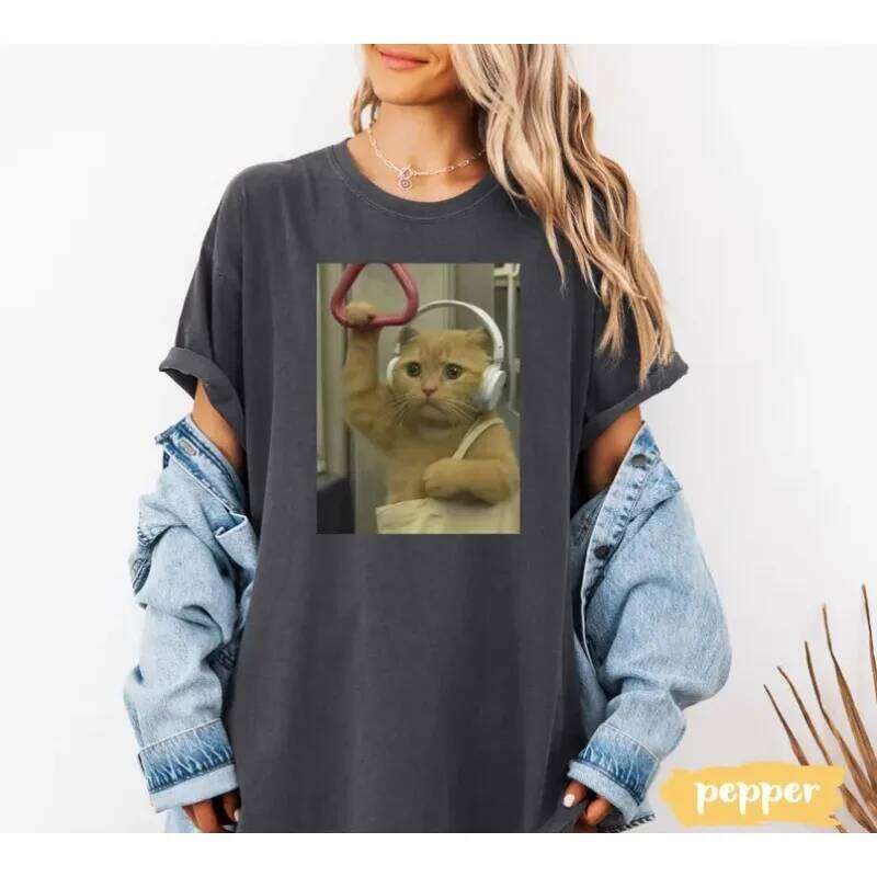 Novelty Creativity Van Gogh for Cat Lover T Shirts Meme Tee Women Men Cotton Summer Harajuku Oversized Loose Streetwear XJ260306