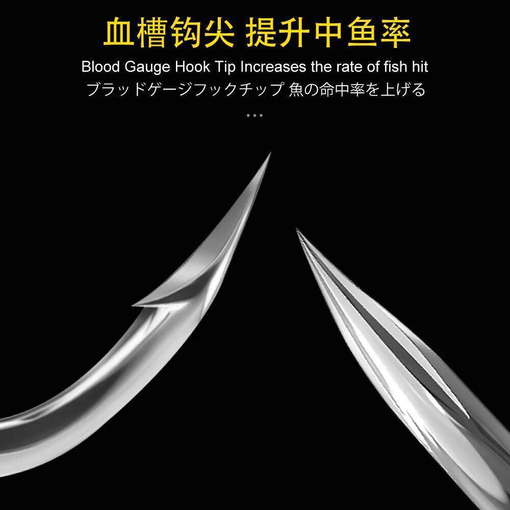 20pcs/lot Treble 4# 6# 8# 10# 12# Blood Groove Hook High-Carbon Steel Fishhooks High Strength Hooks Fishing Tackle S260305