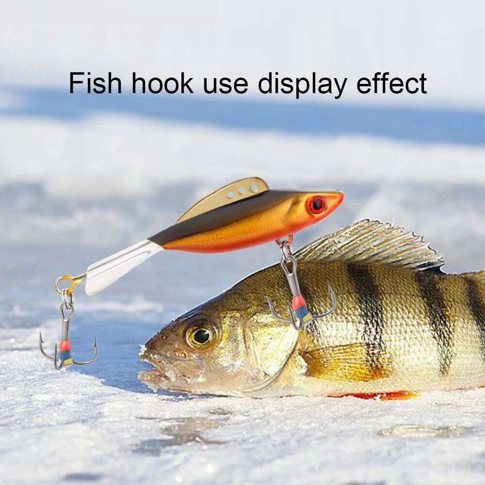 FISH KING Winter ice High Carbon Steel 5pcs/pack Overturned Barbed Trebles Hooks With Diamond Eye Fishing Tackle S260305