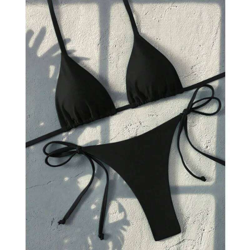 Summer Sexy Bikinis Solid Women Swimwear Female Swimsuit For Swim Wear Bathing Suits Brazilian Bikini Set Beachwear Pool Bather XJ260206