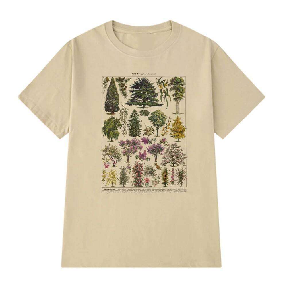 Summer Fashion Unisex Tshirt Vintage Tree Women Tshirts Graphic Tees Harajuku Tops Travel T-shirt XJ260306