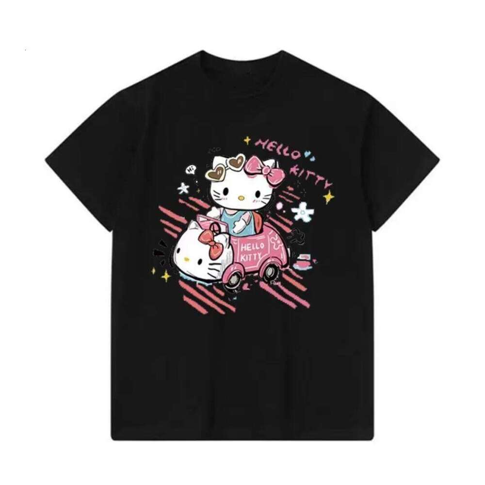 Summer new style kitty cute casual short-sleeved T-shirt for women, versatile and made of pure cotton XJ260306