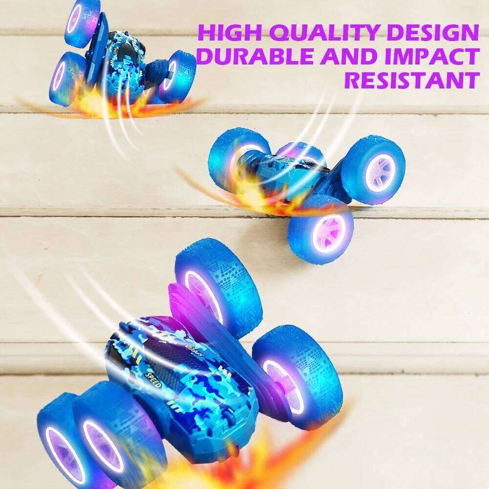 2.4G RC Stunt Double Sided Flip Remote Control Car 360 Rotation Off Road Rc Drift Children's Toys Cars For Girls Gift C260306