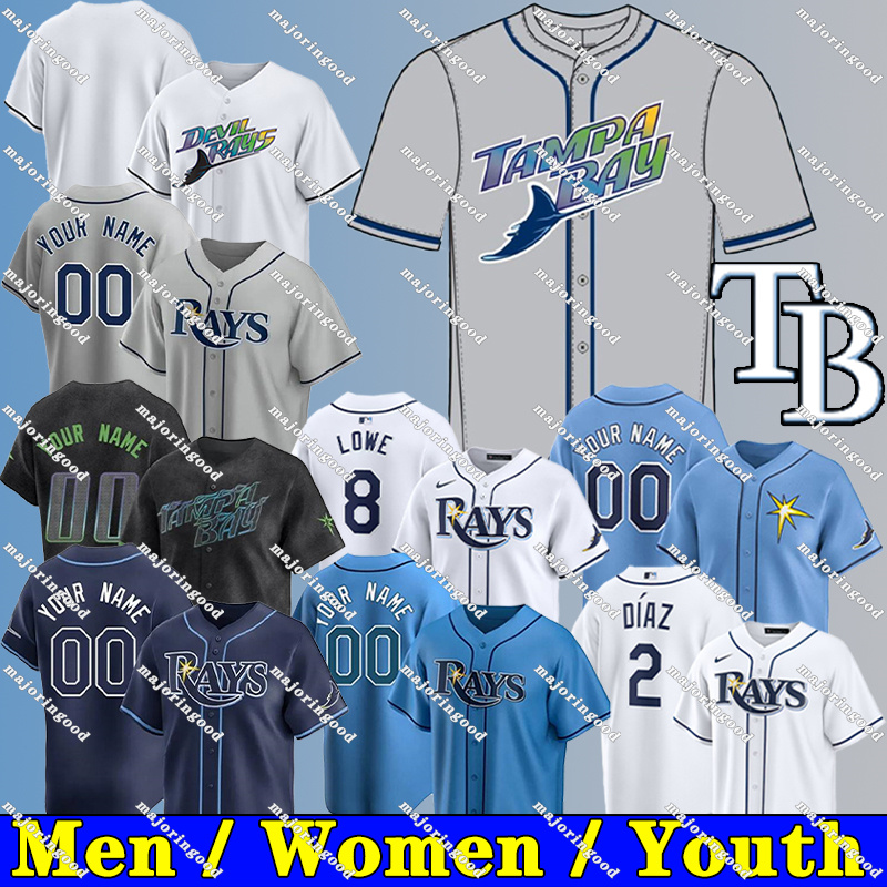 #56 Randy Arozarena Tampa Bays rays jersey Yandy Diaz Junior Caminero Cedric Mullins Lux Ryan Pepiot Steven Matz Rasmussen Cleavinger Simpson Baseball Jerseys