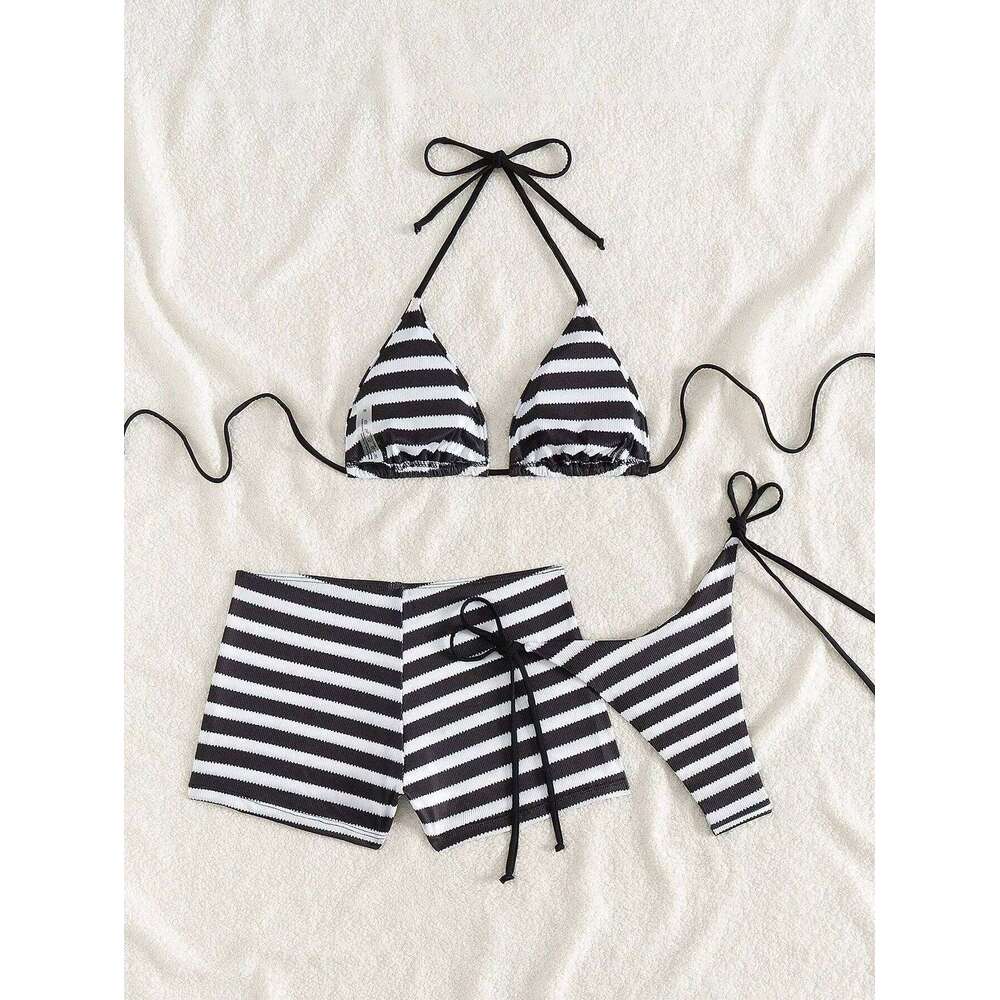DEKA New Arrival Triangle Striped Bikini Set Women Swimsuit Micro Swimwear Print Bathing Suit Brazilian Biquini Sexy Beach Wear XJ260206