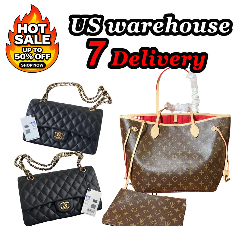 10A Neverfull Designer bag luxury bag Tote Bag Caviar cf Classic shoulder bag Sheepskin Women's Crossbody Bags travel lady chains Sophisticated Style High quality