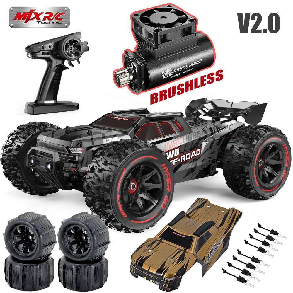 MJX 1/14 Hyper Go 14209 14210 V2.0 Remote Control Splash-Waterproof High-Speed Brushless RC Hobby Car Dual Wheels Off-Road Truck C260306