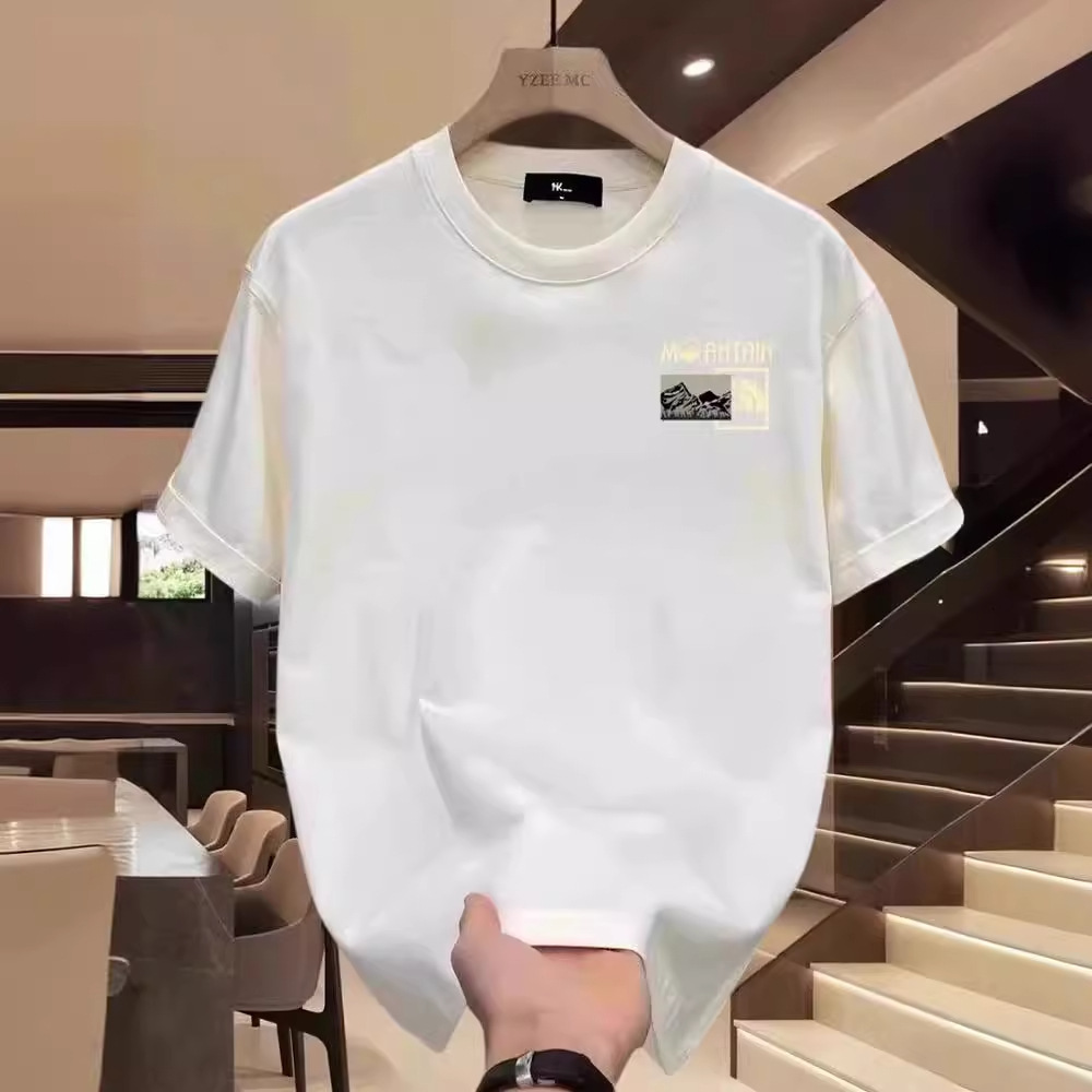 Casual Short Sleeve T Shirt Men Luxury Designer Graphic Print Soft Lightweight Fabric Breathable Daily Summer Fashion Tops