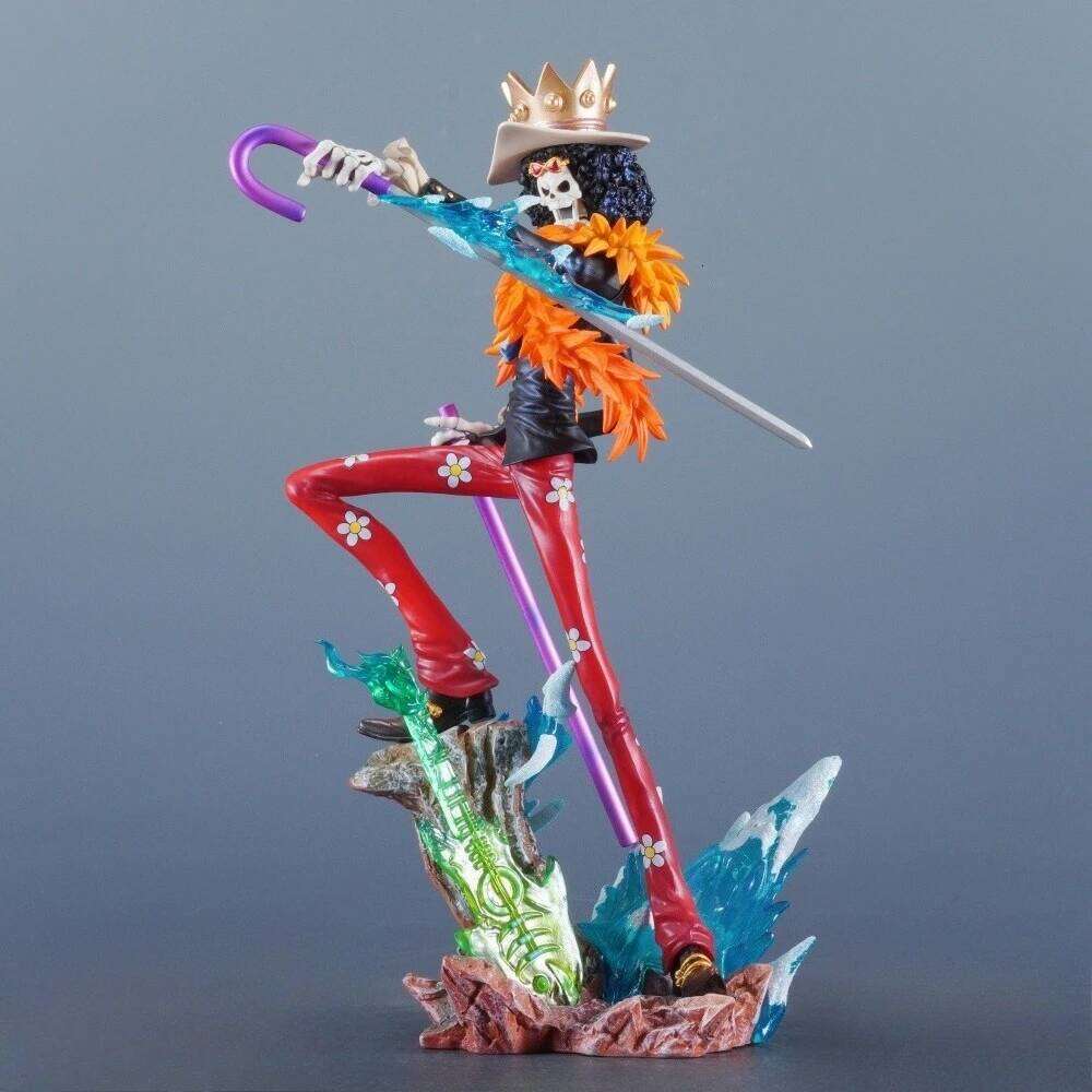 33cm/12.99in Anime ONE PIECE Figure Brook Action Figures Pvc Burukku Statue Desktop Ornamen Collection Model Toys Gifts C260309 - view 3