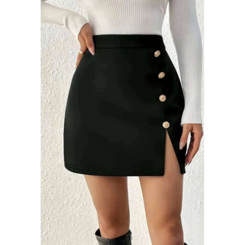 Ladies' fashion trend slit breasted short skirt XJ260309