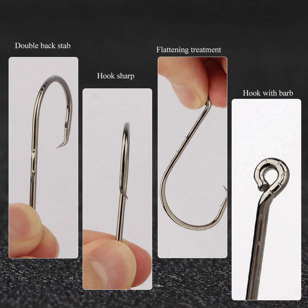 FTK 8/0# Octopus Offset Sport Circle Fishhook Jig Big Barbed FishHook High Carbon Steel Fishing Hook for Carp S260305
