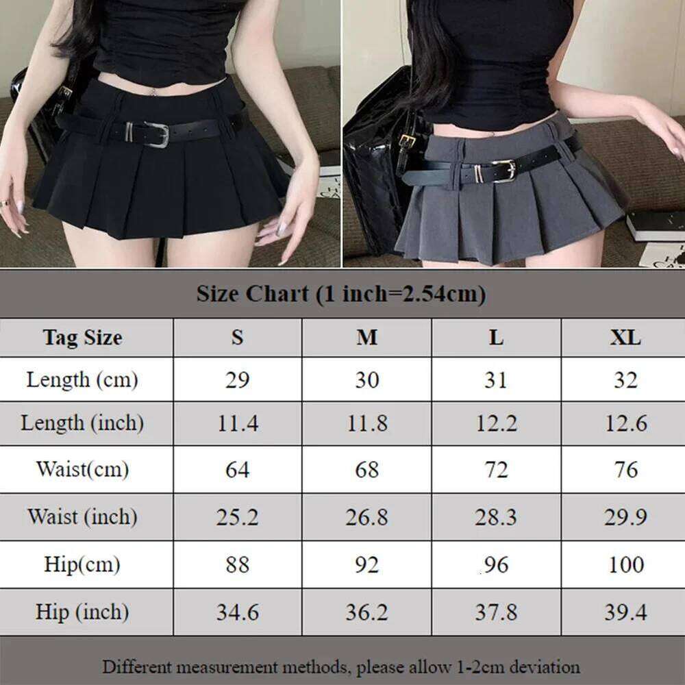 Black Mini Women High-waisted Pleated Kawaii White Skirt Tennis Shorts Skirts Solid School Girl Uniform XJ260309