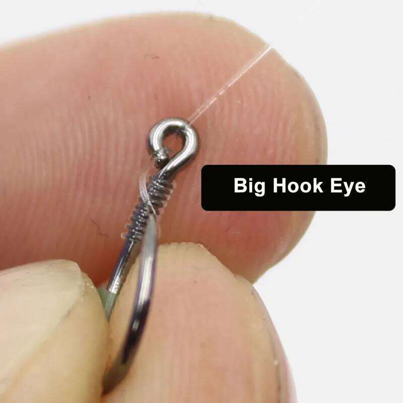 20PCS Hook Method Tackle Barbed Eyed Feeder Fishing Hooks for Carp Hair Rig S260305