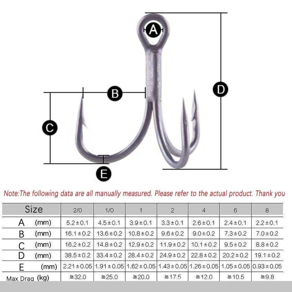 TAKEDO 6066-4X-NP UltraAntirust Treble Hook BT663-UA Triple Hooks 1/0 - 8# Fishhook For Saltwater Freshwater Fishing S260305