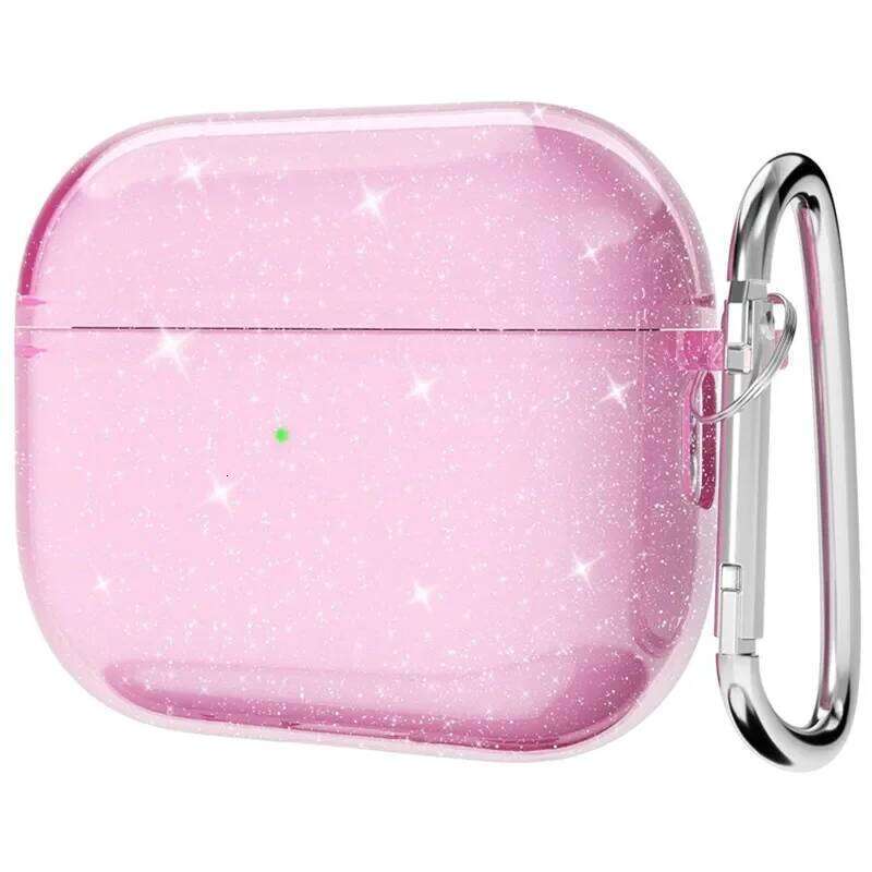 Bling Glitter Soft TPU Earphone Case for Airpods 4 2024 Pro 2 Generation Air Pods 3 1 3rd Gen Cover with Keychain Accessory 26Y0309