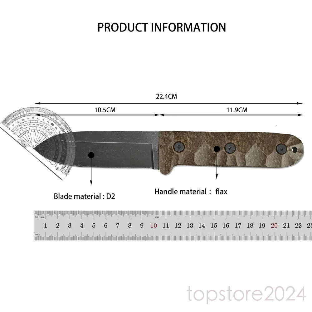 pocket knife ESEE PR4 Wild Survival Straight D2 Blade Multifunctional Outdoor with Sheath Knife Gift for Men