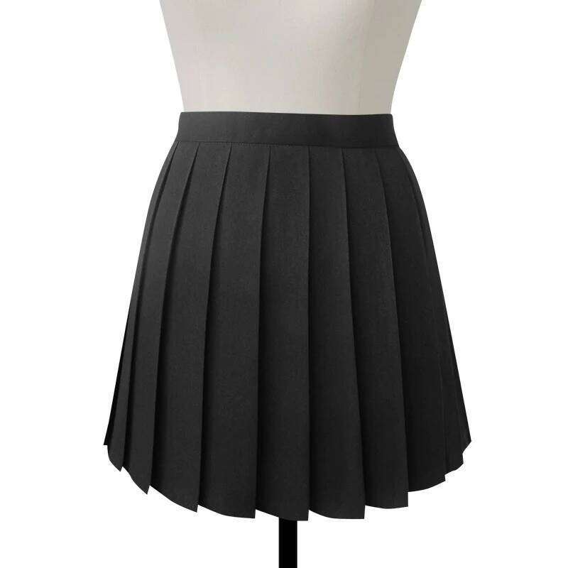 Multi color Japanese high waist skirts JK student Girls solid pleated Cute Cosplay school uniform skirt DA067 XJ260309