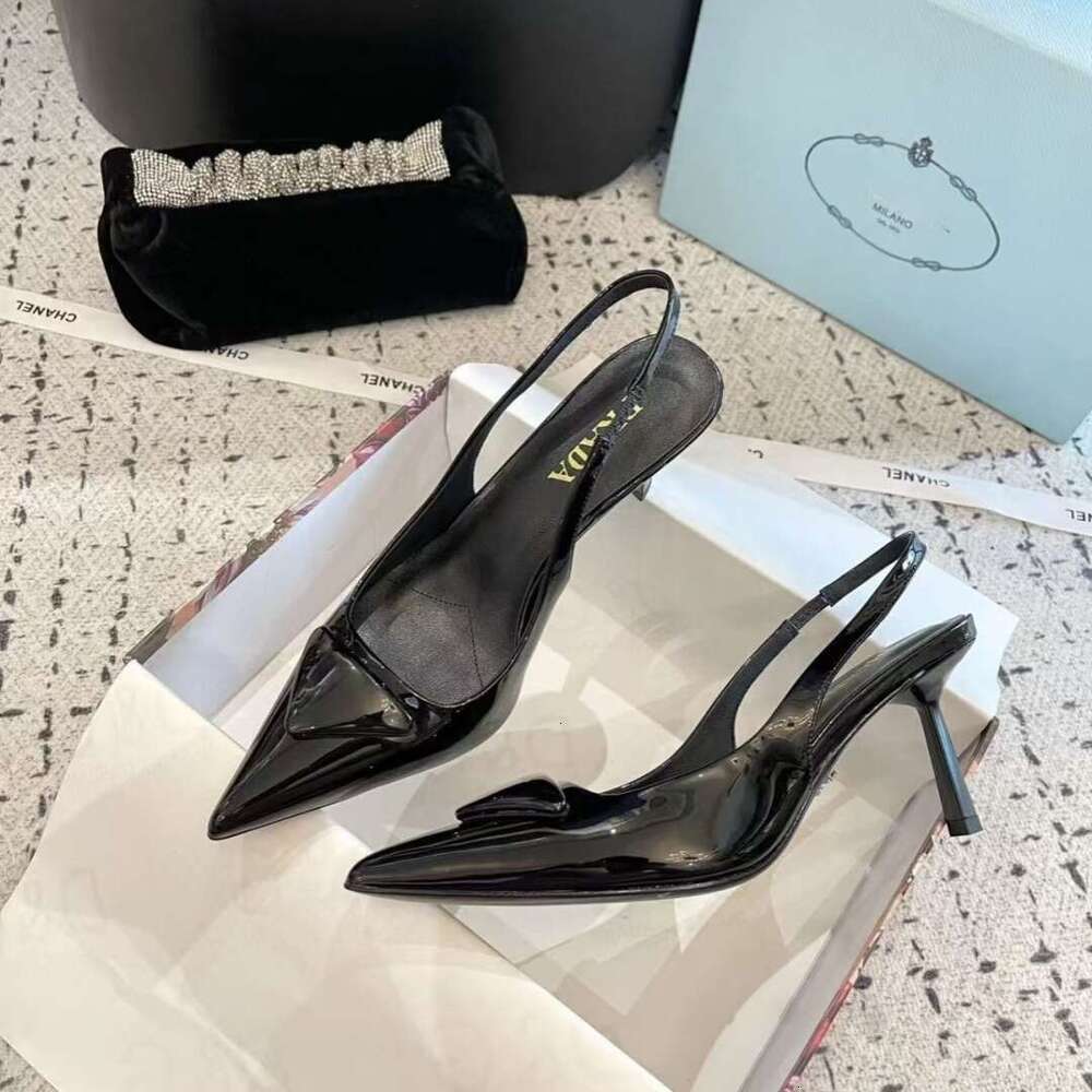 Designer heels pointed toe high heel Kitten Womens Woman Heel Luxury Party Vintage Pointed Tip Sandals Workplace Shoes