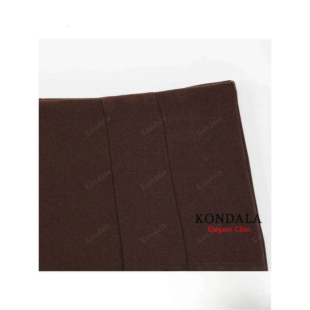 KONDALA Vintage Casual Women Brown Solid Zipper Slim Short New Fashion 2025 Spring Summer Holiday Mini Female Skirt XJ260309