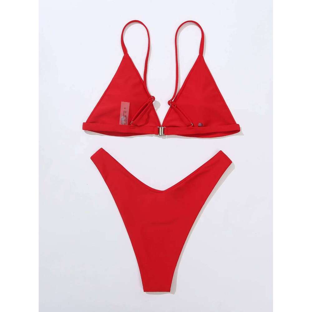 Sexy Black Red Micro Bikini 2026 Women Halter Push Up Bra Thong Swimsuit Summer Beach Bathing Suit Holiday Two Piece Swimwear XJ260206