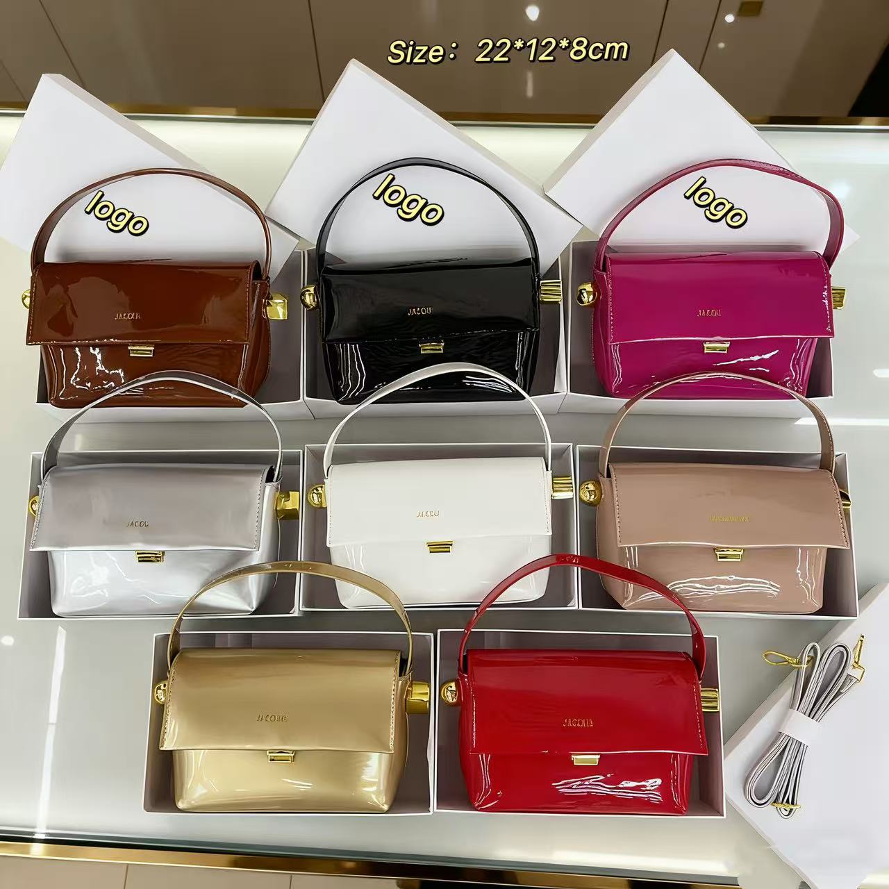 designer bag luxury bag classic Lacquer Leather Mus French niche Armpit handbag Shoulder bag Casual Versatile Women's Cross Body