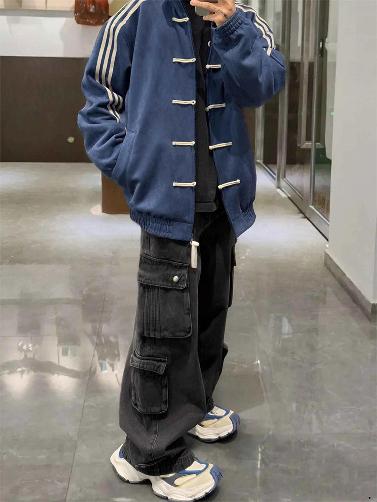 Men's Jacket Chinese New Year Style Tang Suit Luxury Hoodies Buttons Retro Spring Single Breasted Fashion Women Coat