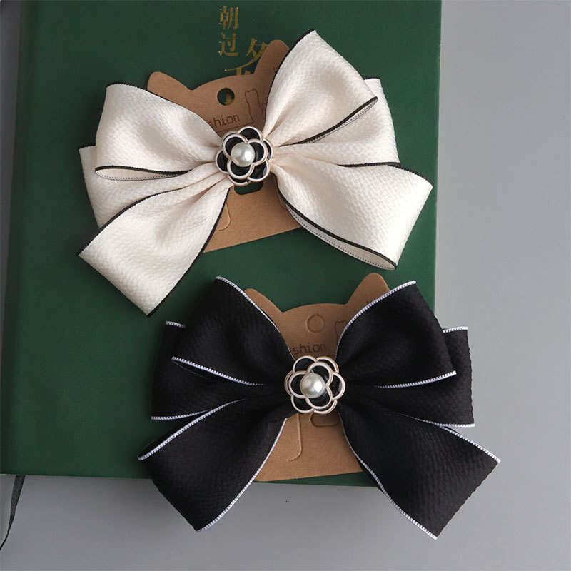 HairJewelry Hair Clips & Barrettes bow hair clips black white pearl metal flower decoration sweet elegant fashionable designer